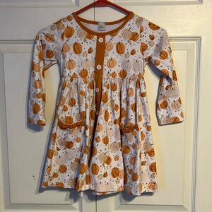 Charming Pumpkin Pattern Kids Dress